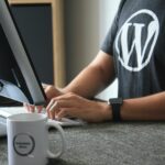 Side-by-side comparison of custom WordPress site versus template-based site showing performance metrics
